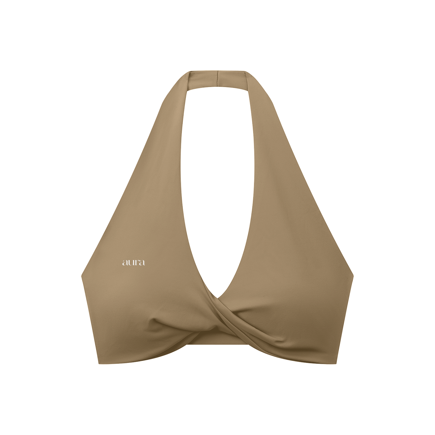 Women's Pleated Halter Sports Bra