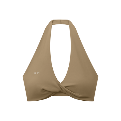 Women's Pleated Halter Sports Bra