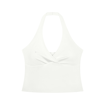 Women’s Ruched Halter Yoga Tank Top