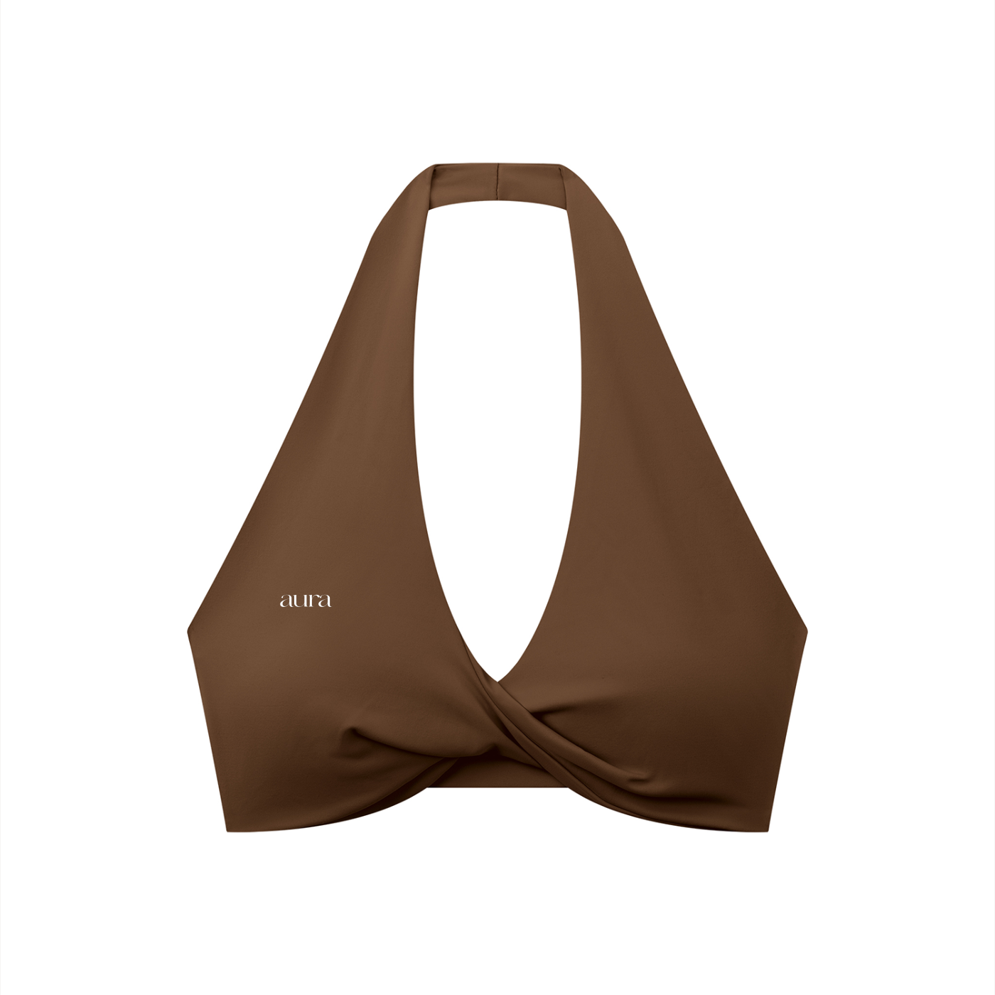 Women's Pleated Halter Sports Bra