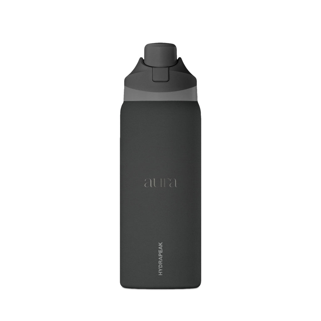 32oz Insulated Water Bottle — Matte Black Oasis, Leak‑Proof Travel Bottle