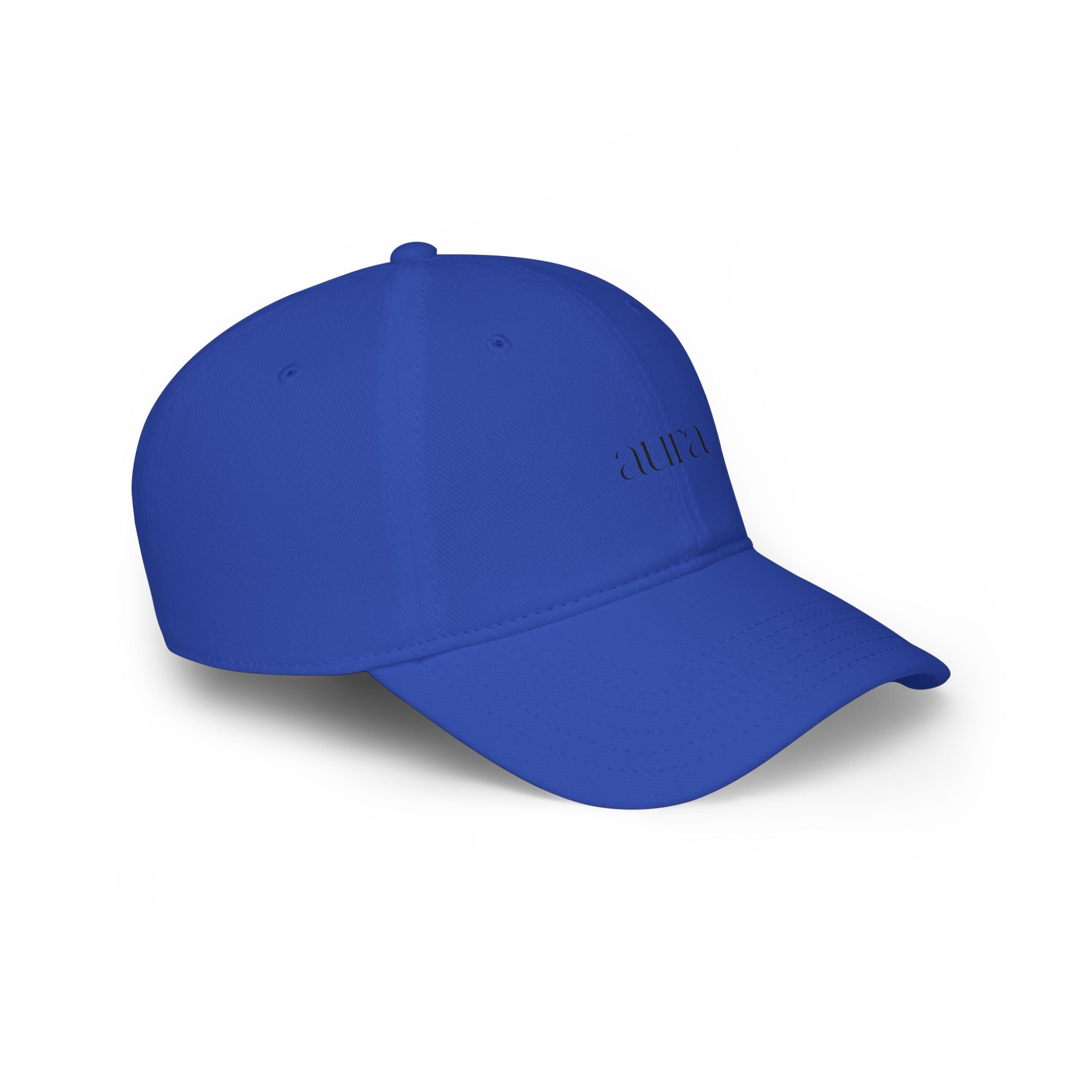 Embroidered Low Profile Baseball Cap — Minimal 'aura.' Design
