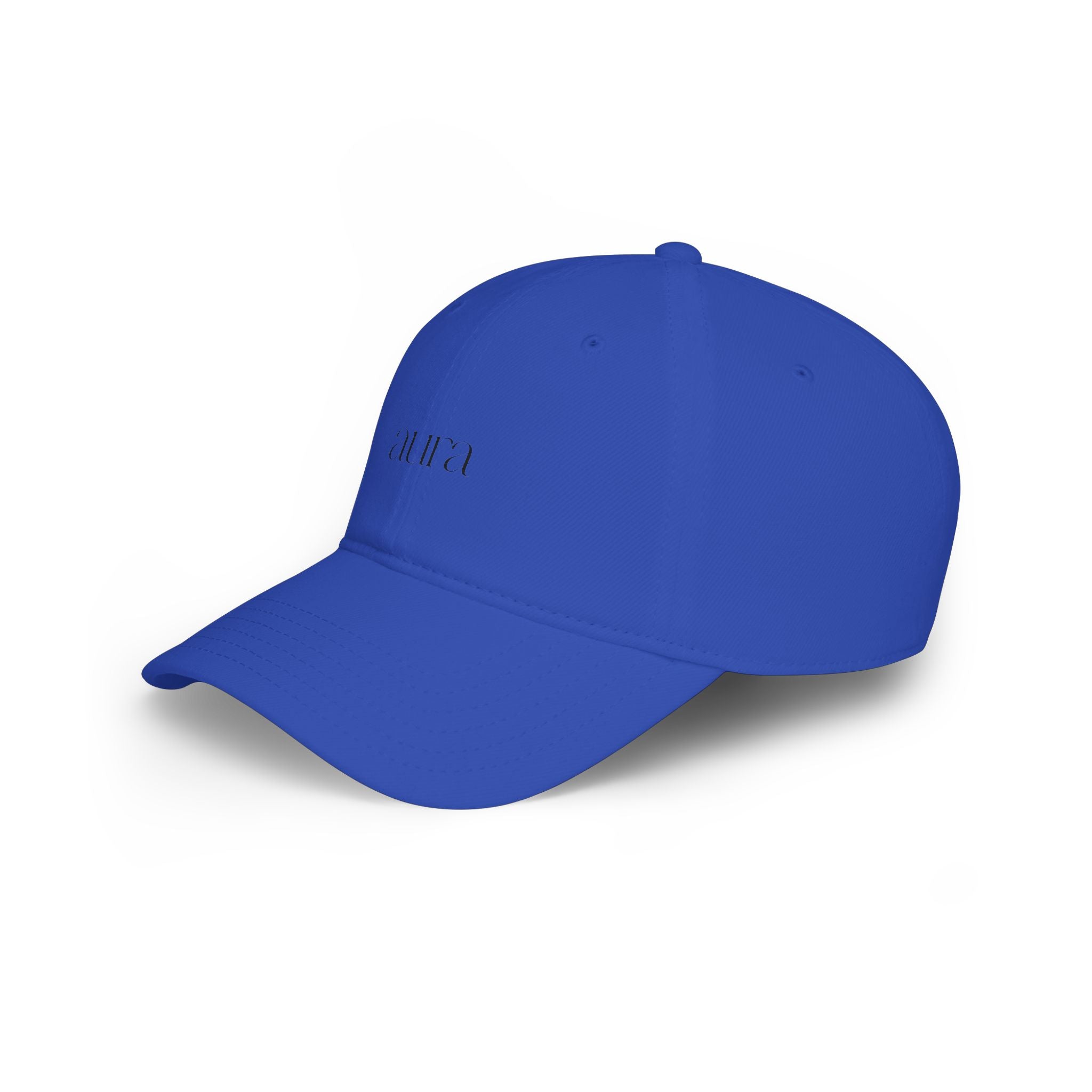 Embroidered Low Profile Baseball Cap — Minimal 'aura.' Design