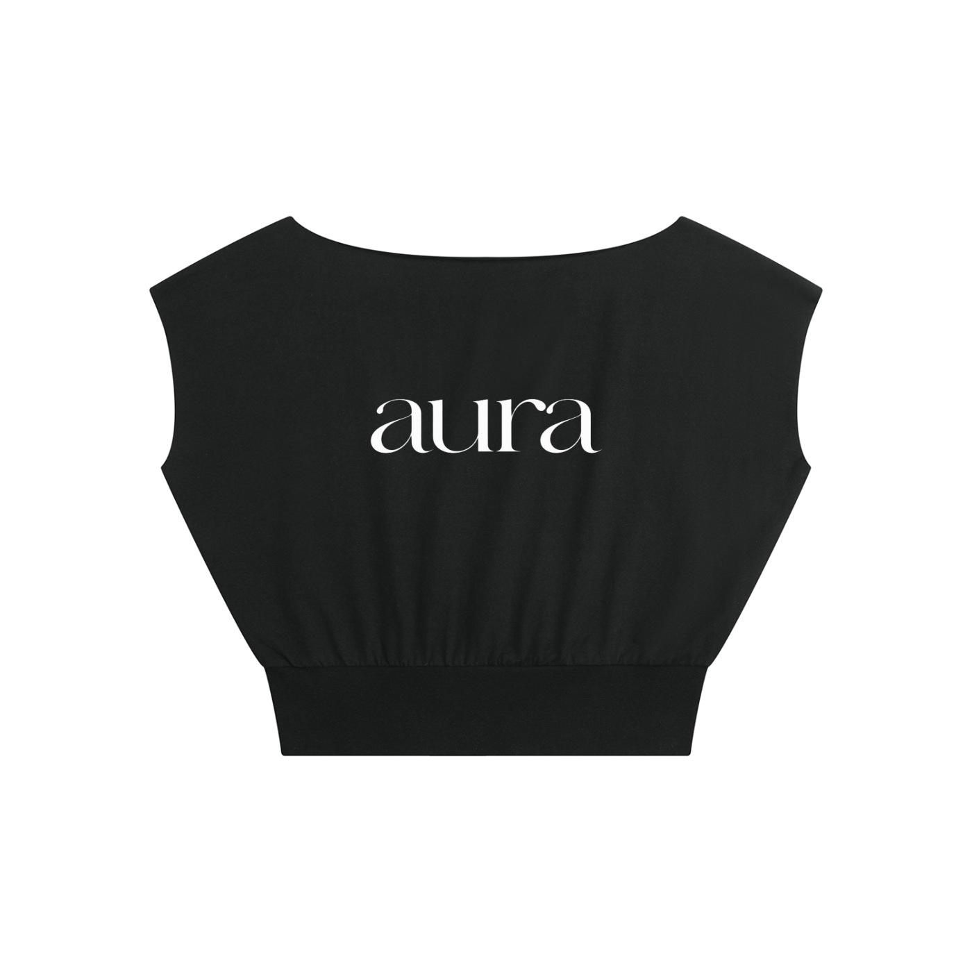 Women’s Boatneck Raw Edge Crop T-Shirt