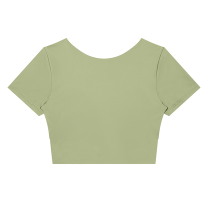 Women's Panelled Crop Yoga T-Shirt