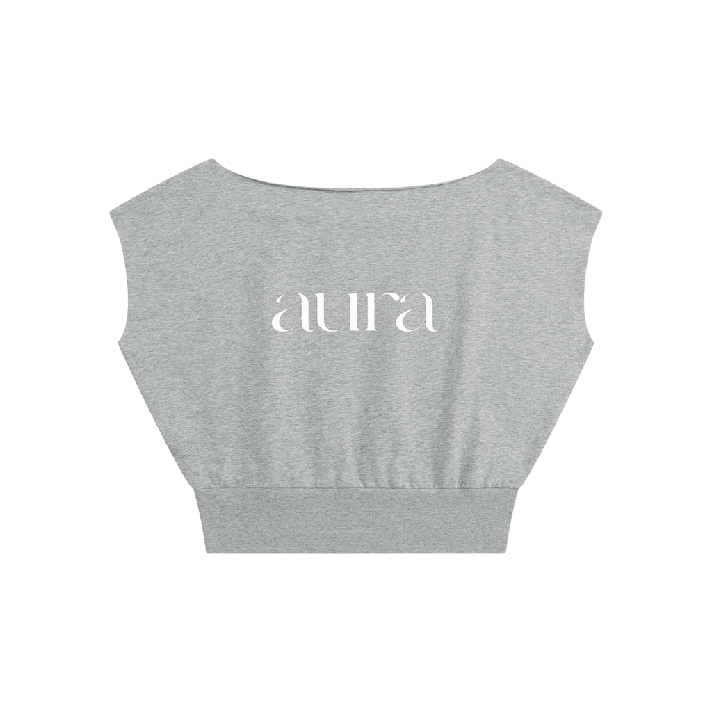 Women’s Boatneck Raw Edge Crop T-Shirt