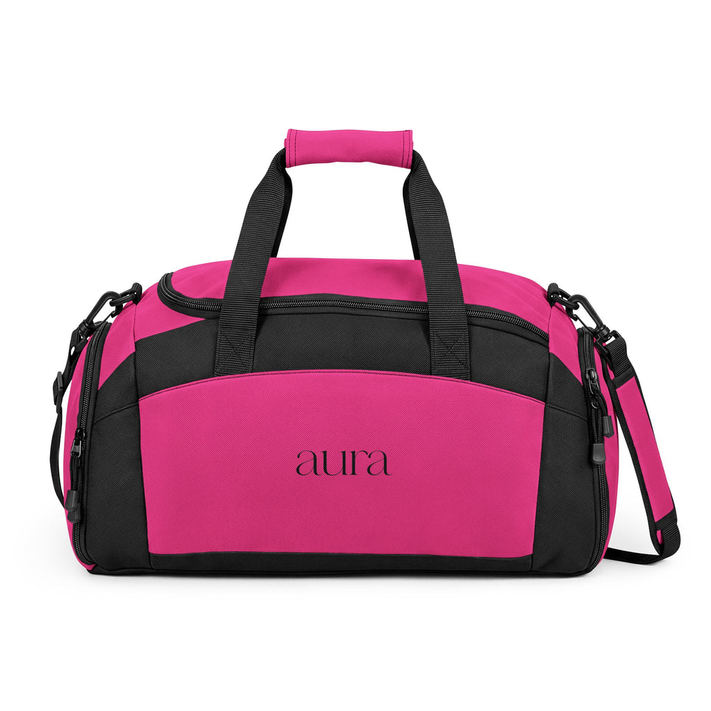 Black Gym Duffle Bag — Durable Athletic Weekender with Shoe & Accessory Pockets