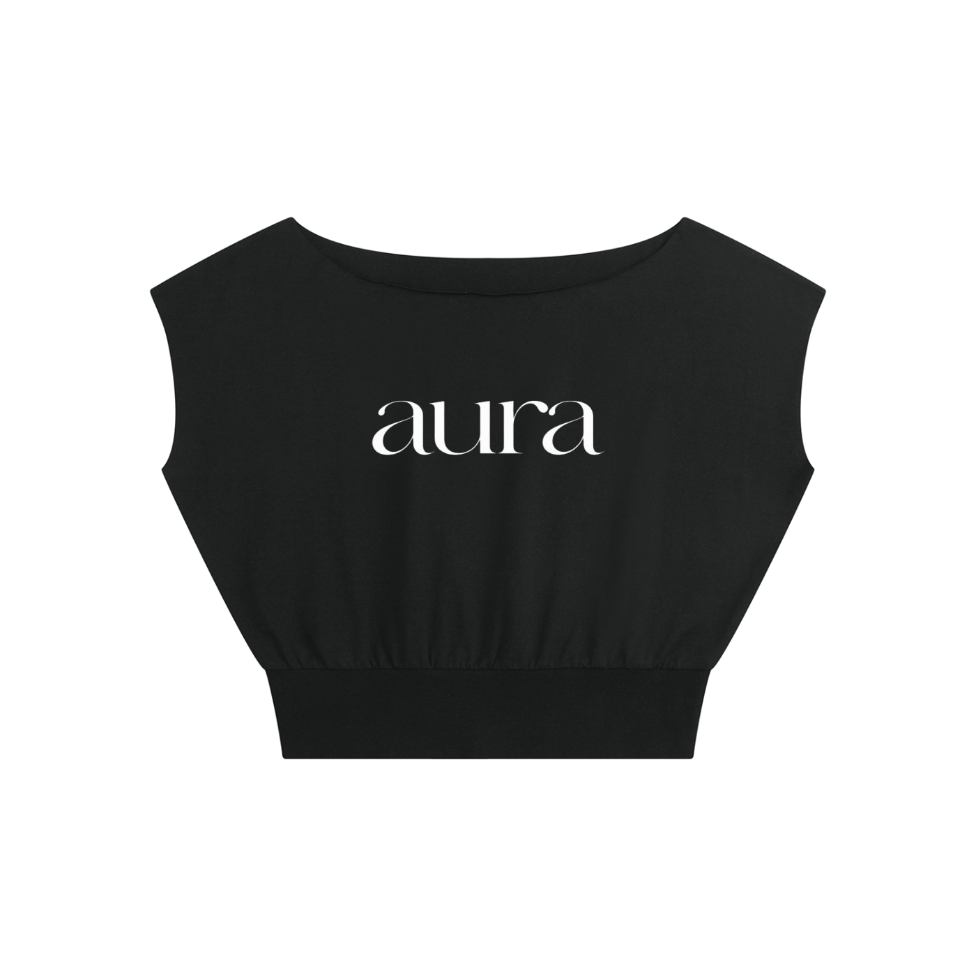 Women’s Boatneck Raw Edge Crop T-Shirt