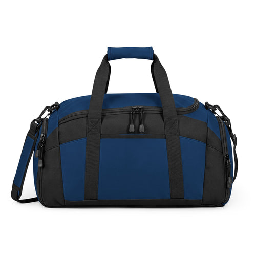 Black Gym Duffle Bag — Durable Athletic Weekender with Shoe & Accessory Pockets