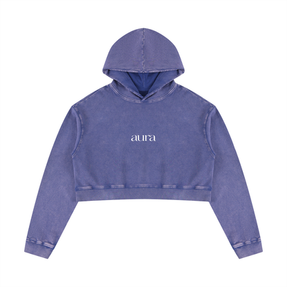 Women’s Mineral Washed Crop Hoodie