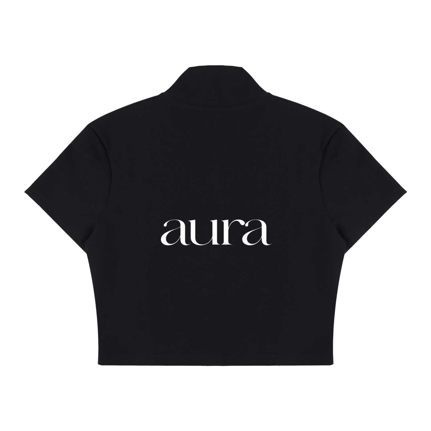 Women's Cropped Full Zip Short Sleeve T-Shirt