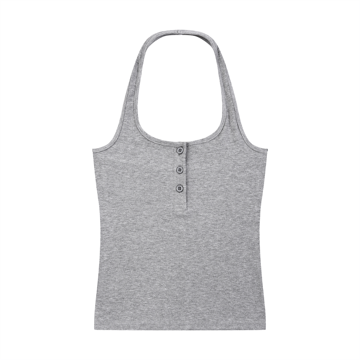 Women's Ribbed Henley Tank Top