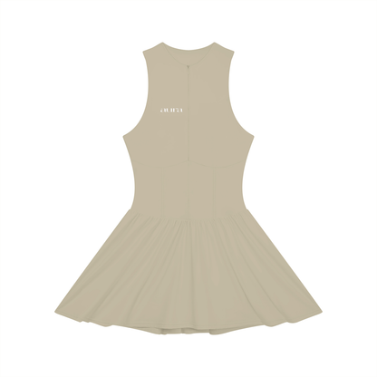 Women’s Ruched Sleeveless Full-Zip Dress