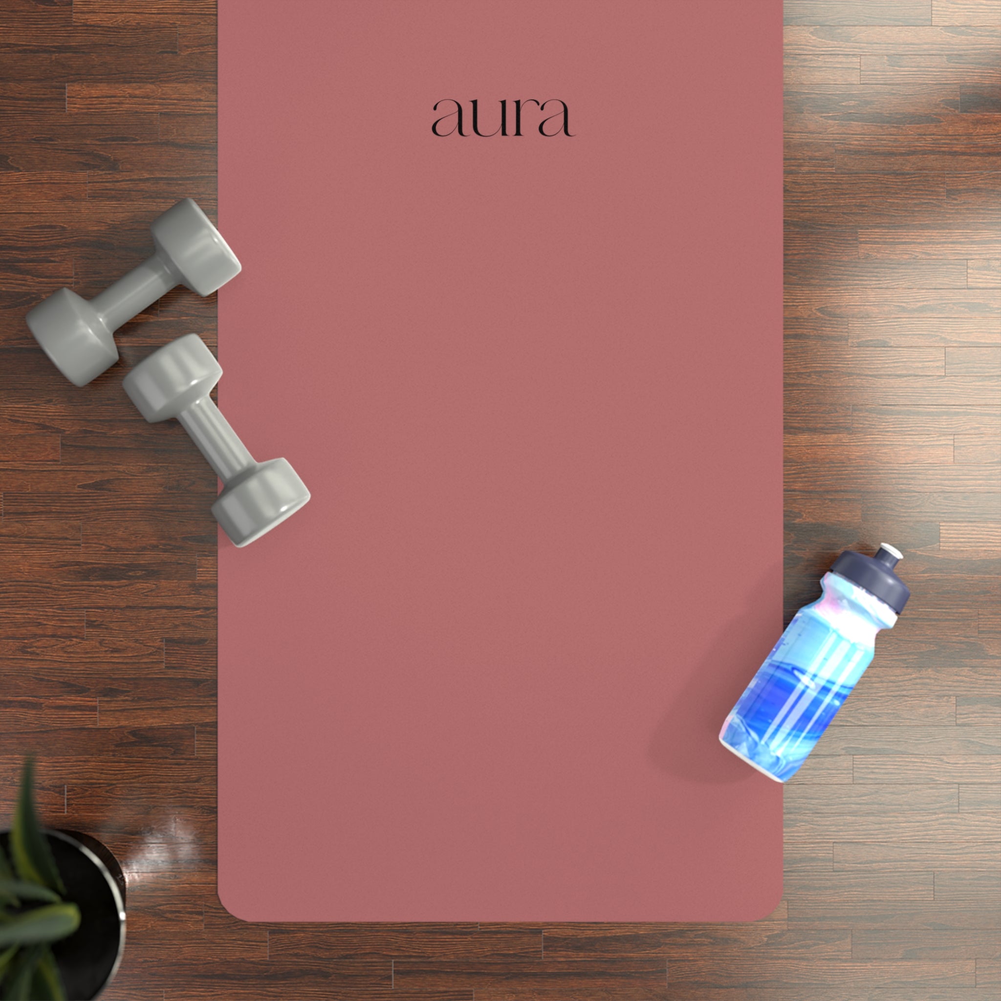 Rubber Yoga Mat — Non‑Slip Eco Grip Mat with "aura" Minimal Design