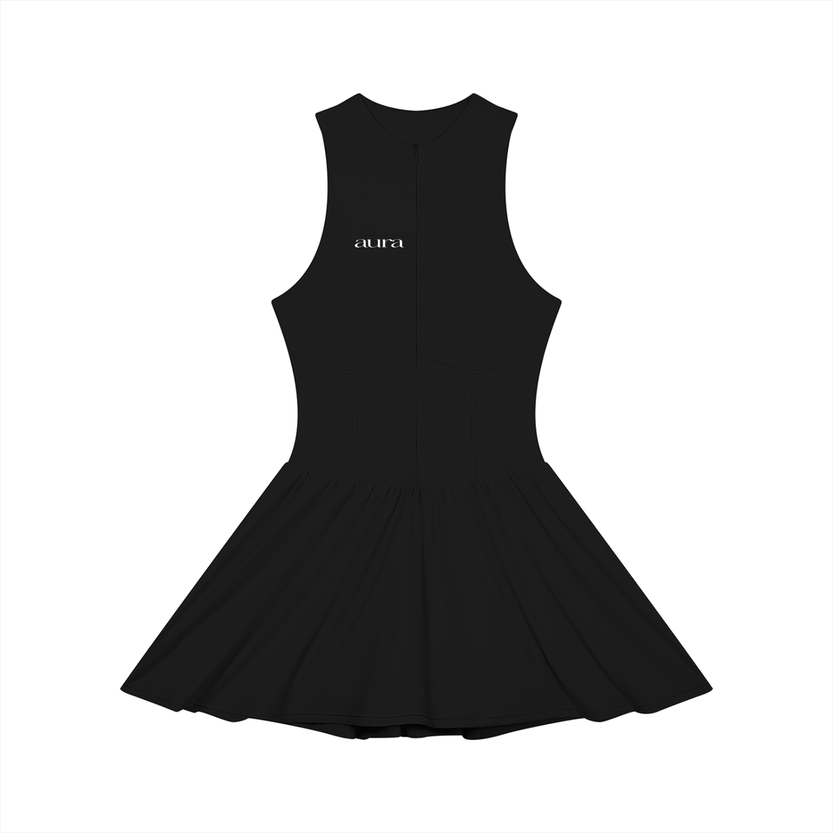 Women’s Ruched Sleeveless Full-Zip Dress