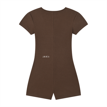 Women's Dual-Function Cape Tie-Waist Romper
