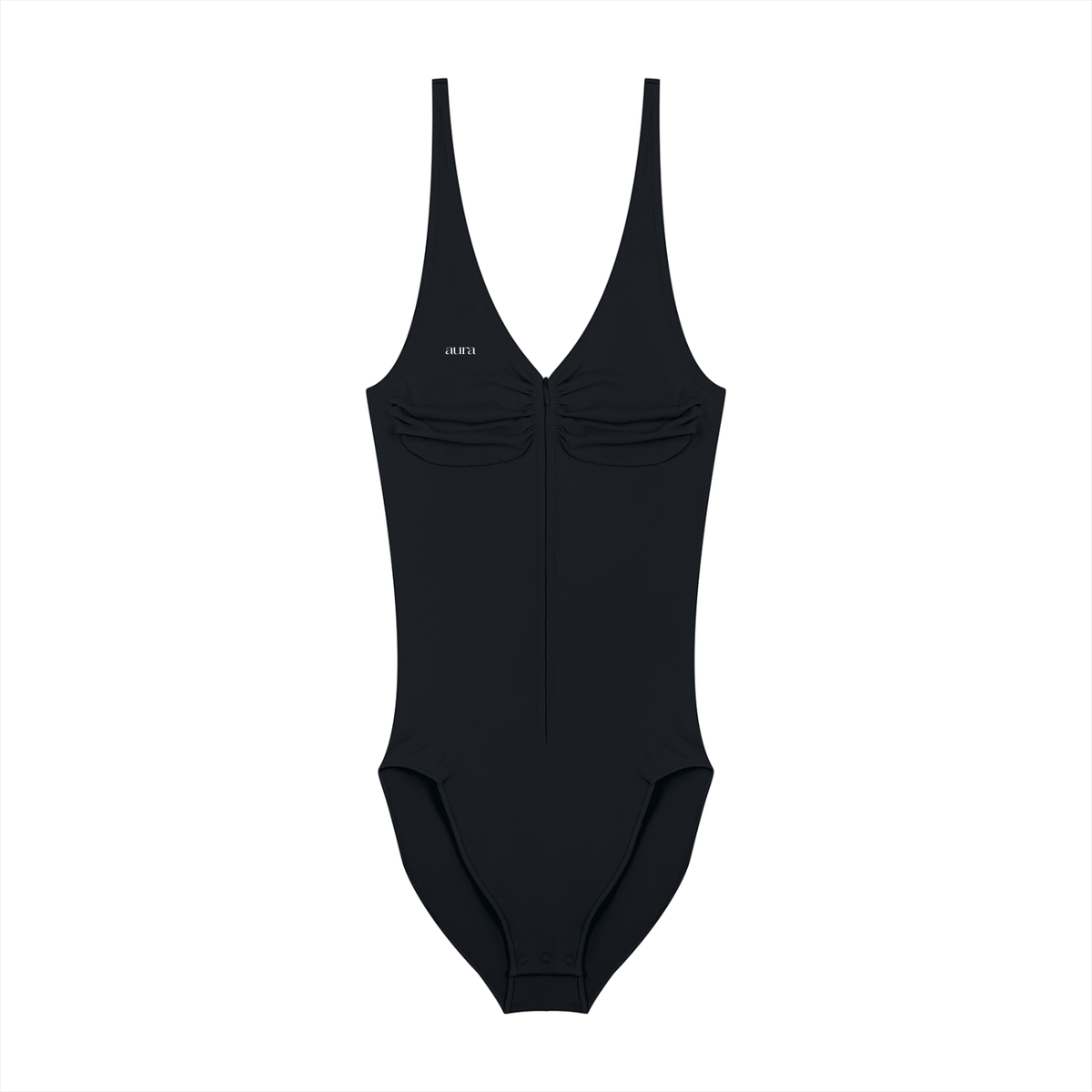Women’s Full-Zip Ruched Bodysuit
