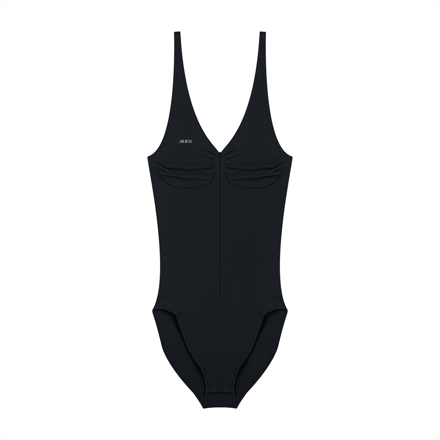 Women’s Full-Zip Ruched Bodysuit