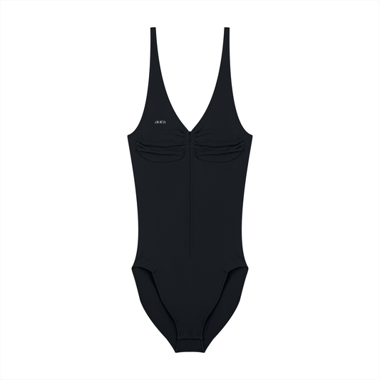 Women’s Full-Zip Ruched Bodysuit