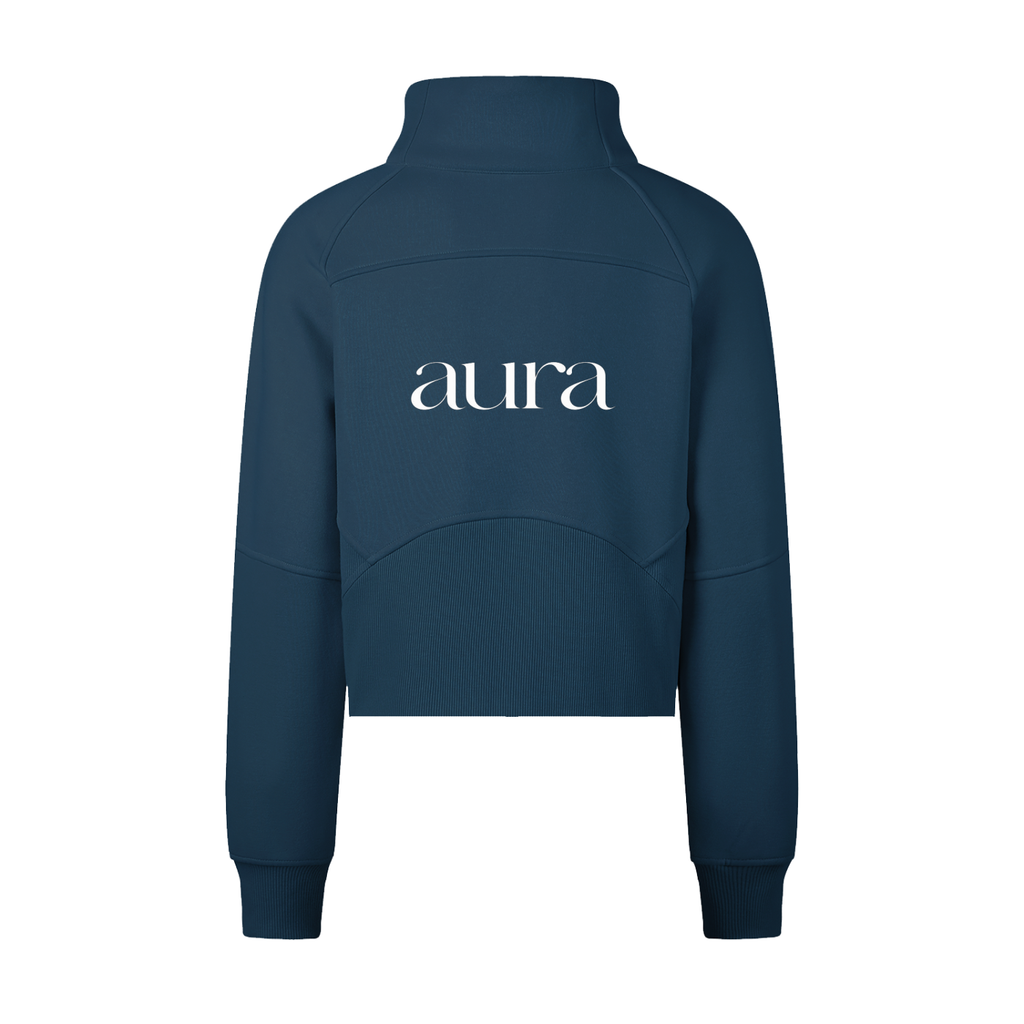 Cropped Half-Zip Sweatshirt
