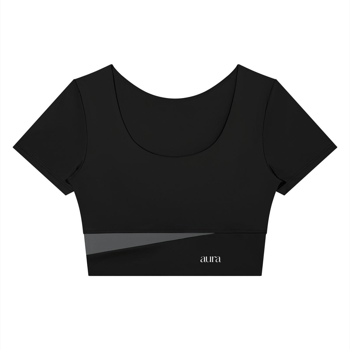 Women's Panelled Crop Yoga T-Shirt