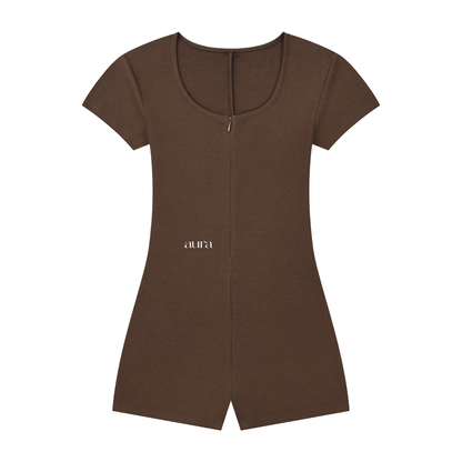 Women's Dual-Function Cape Tie-Waist Romper