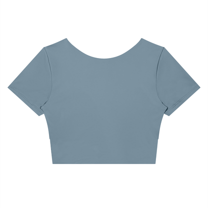 Women's Panelled Crop Yoga T-Shirt