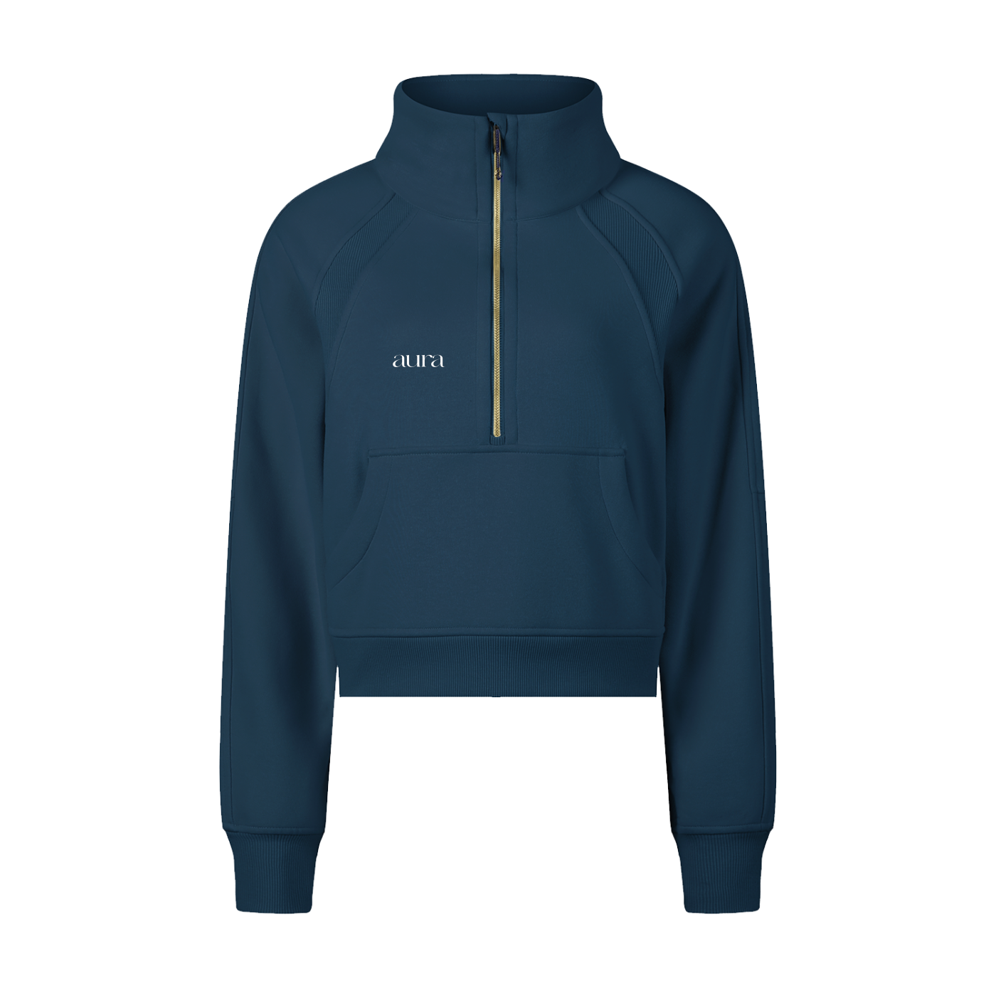 Cropped Half-Zip Sweatshirt