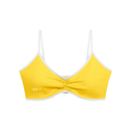 Women's Color Block Ruched V-Neck Sports Bra