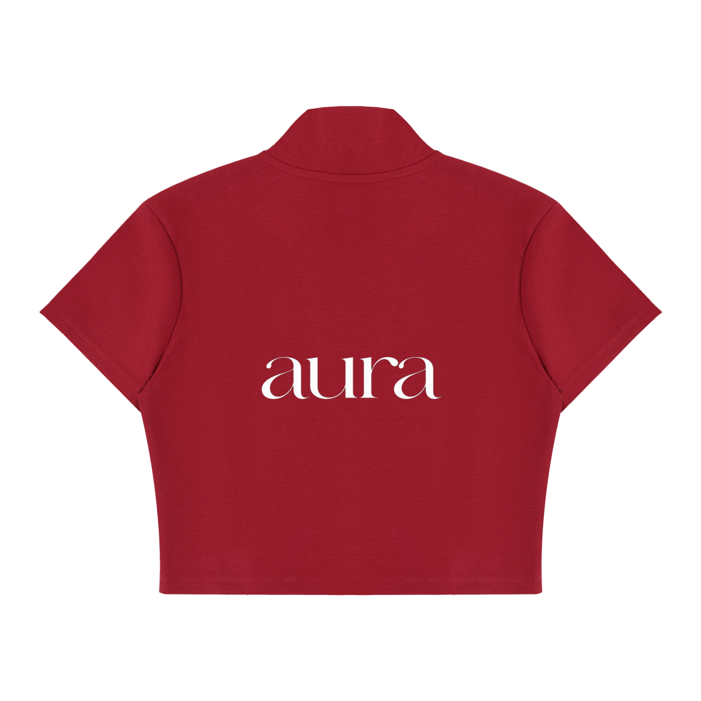 Women's Cropped Full Zip Short Sleeve T-Shirt