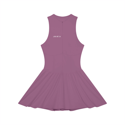 Women’s Ruched Sleeveless Full-Zip Dress