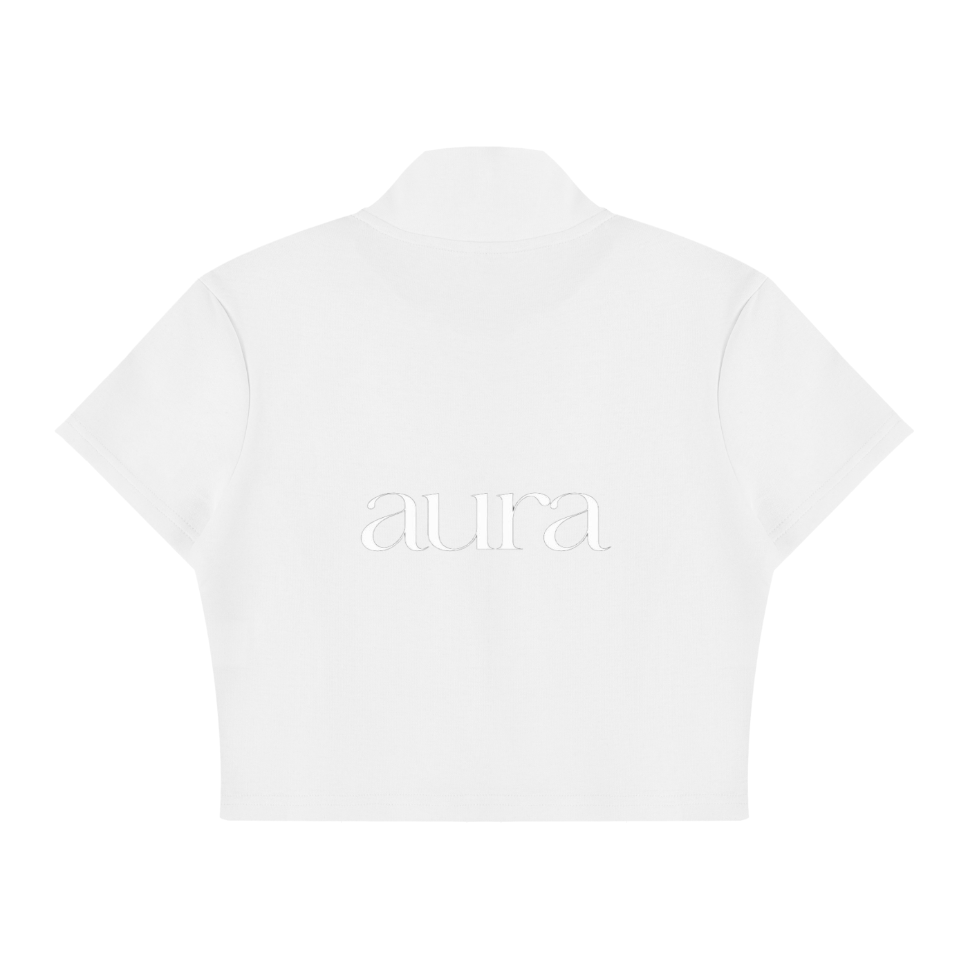 Women's Cropped Full Zip Short Sleeve T-Shirt