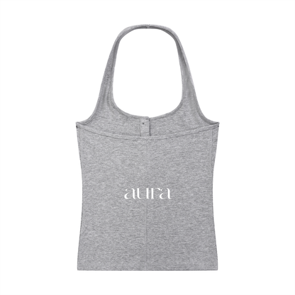 Women's Ribbed Henley Tank Top