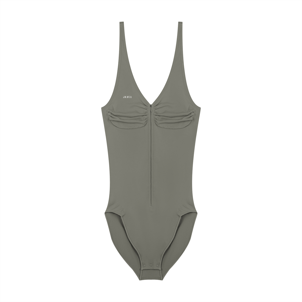 Women’s Full-Zip Ruched Bodysuit
