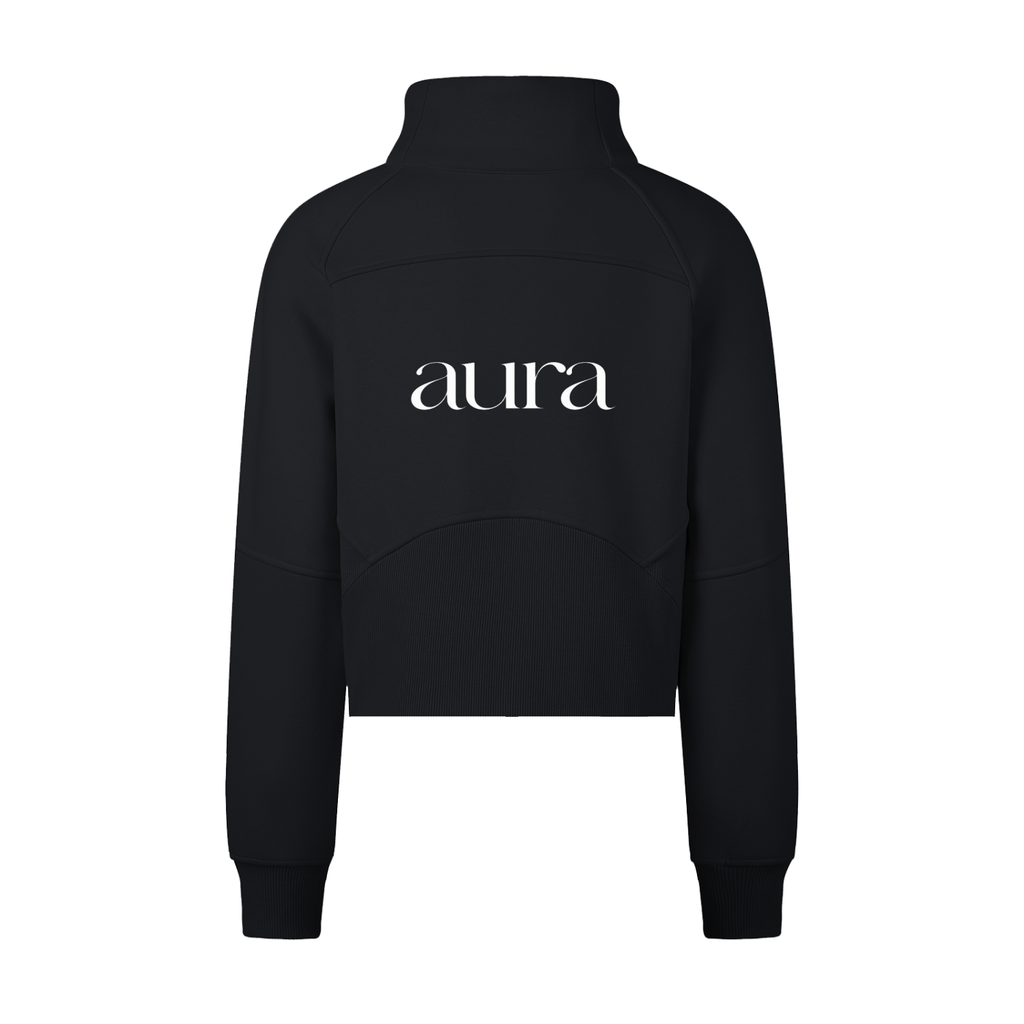 Cropped Half-Zip Sweatshirt