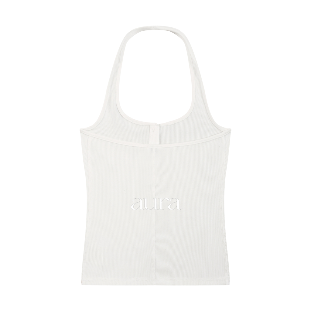 Women's Ribbed Henley Tank Top
