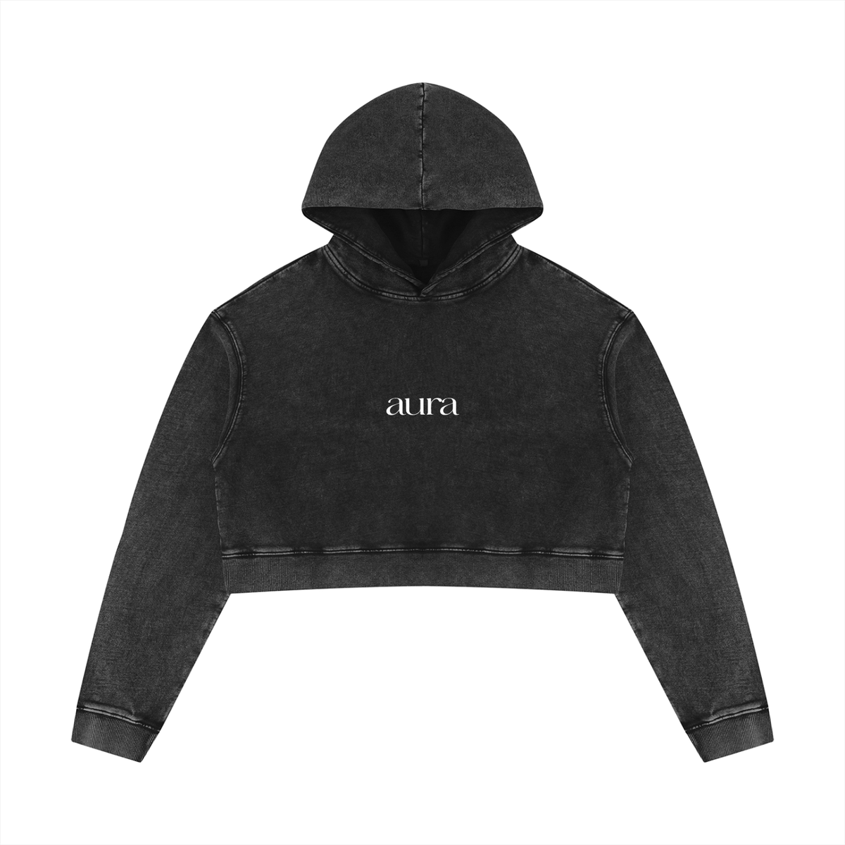 Women’s Mineral Washed Crop Hoodie