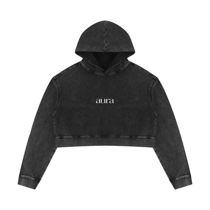 Women’s Mineral Washed Crop Hoodie