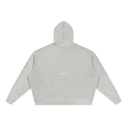 Unisex Vintage Wash Full Zip Boxy Hoodie