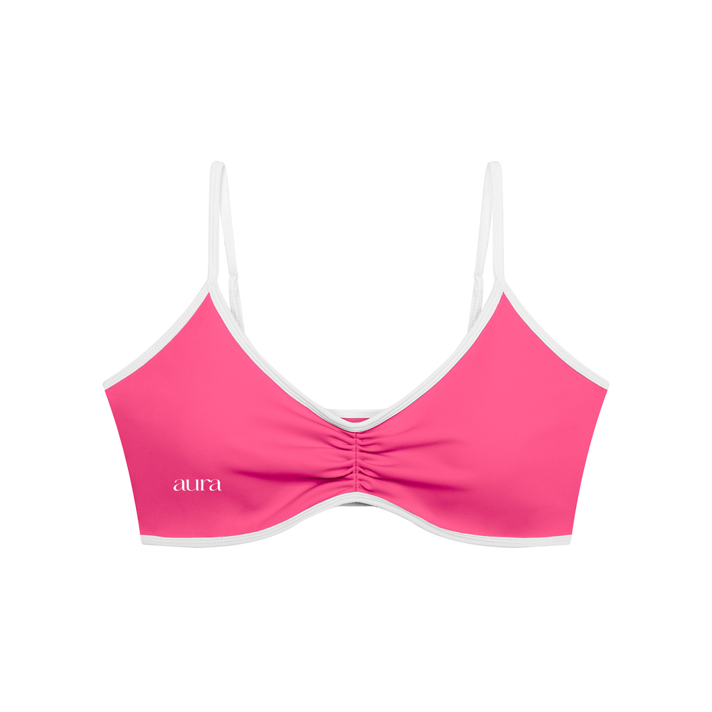 Women's Color Block Ruched V-Neck Sports Bra